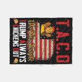 Taco Trump kneift immer Funny Lets Go Taco Fleecedecke (Vorderseite (Horizontal))