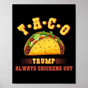 Taco Trump kneift immer Funny Politische T.a Poster