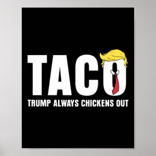 Taco Trump kneift immer Let's Go Taco Tarif Poster