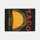 Taco Trump kneift immer lustig Fleecedecke (Vorderseite (Horizontal))