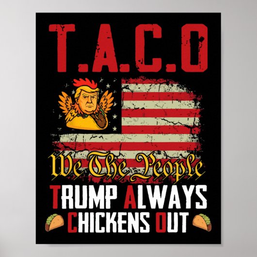 Taco Trump Lasse immer versteckt Poster (Vorne)