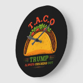 Taco Trump macht immer Spaß Große Wanduhr (Winkel)