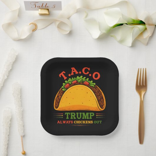 Taco Trump macht immer Spaß Pappteller (Hochzeit)