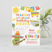 Taco Twosday birthday invitation, girl fiesta. Einladung (Stehend Vorderseite)