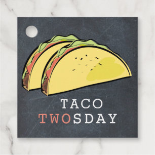 Taco Twosday Chalkboard Boy 2. Geburtstag Vielen D Geschenkanhänger