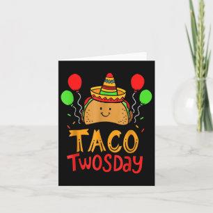 Taco Twosday Cinco De Mayo 2 Jahr Alter Junge Girl Karte