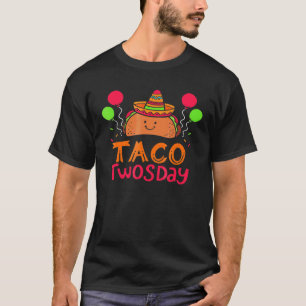 Taco Twosday Cinco De Mayo 2 Jahr Alter Junge Girl T-Shirt