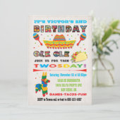 Taco Twosday Dienstag mexikanische Fiesta 2. Gebur Einladung (Stehend Vorderseite)