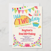 Taco TWOsday Fiesta 2. Geburtstag Einladung (Vorderseite)
