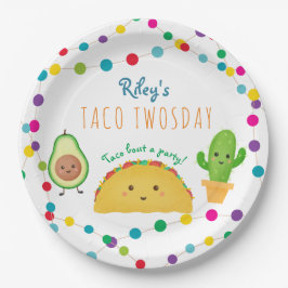 Taco Twosday Second 2. thematisch Geburtstag Pappteller