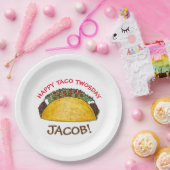 Taco TWOStag Dienstag, 2. Geburtstag Party Fiesta Pappteller (Party)