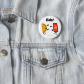 Taco u. scharfe Soße - Hola! (Hallo! auf spanisch) Button (Beispiel)