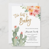 Taco über Baby Floral Baby Dusche Einladung (Vorderseite)