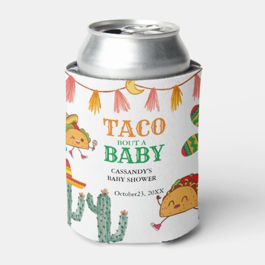 Taco über Baby Mexican Baby Shower bevorzugt Dosenkühler (Kanne Vorderseite)