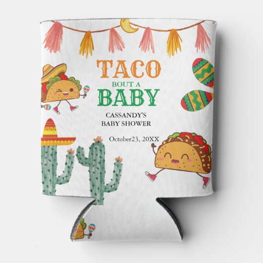 Taco über Baby Mexican Baby Shower bevorzugt Dosenkühler (Vorderseite)