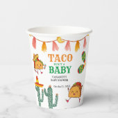 Taco über Baby Mexican Baby Shower bevorzugt Pappbecher (Rückseite)