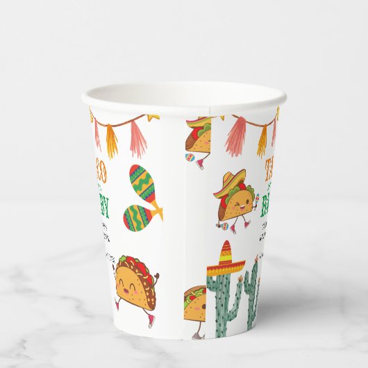 Taco über Baby Mexican Baby Shower bevorzugt Pappbecher (Rechts)