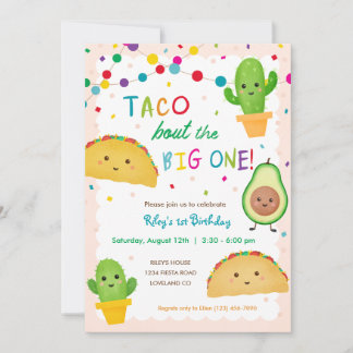 Taco über das große - Fiesta Thema Geburtstag Einladung