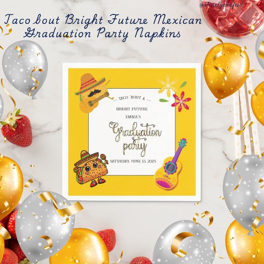 Taco über die Bright Future Mexican Graduation Par Serviette