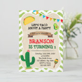 Taco über die Einladung zur Geburtstagsfeier (Stehend Vorderseite)