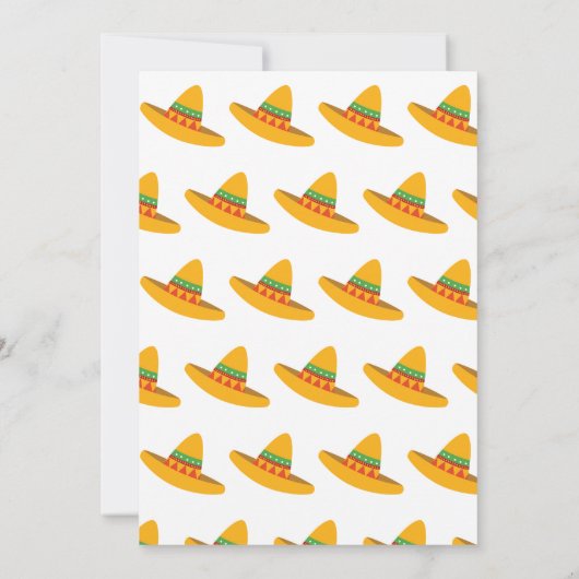 Taco über die spanische Einladung des Kindes (Rückseite)