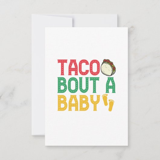 Taco über ein Baby Funny Pregnancy Cindo De Mayo Dankeskarte (Vorderseite)