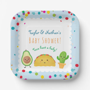 Taco über ein Baby! Taco-Babybrause Pappteller