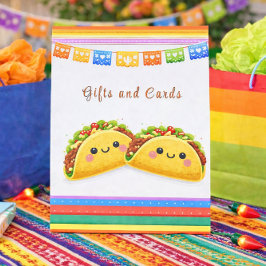 Taco über ein Baby Zwillinge Shower Sockelschild