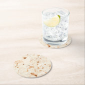 Taco über ein Getränk! Runder Pappuntersetzer (Vor Ort)