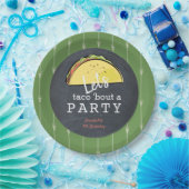 Taco über ein Party-Chalkboard Fiesta zum Geburtst Pappteller (Party)