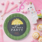 Taco über ein Party-Chalkboard Fiesta zum Geburtst Pappteller (Party)