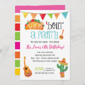 Taco über ein Party Einladung (Vorne/Hinten)