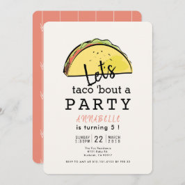 Taco über ein Party Fiesta zum Geburtstag Einladung