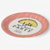 Taco über ein Party Fiesta zum Geburtstag Pappteller (Schrägansicht)