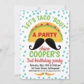 Taco ''Über ein Party Geburtstag Einladung Junge (Vorderseite)
