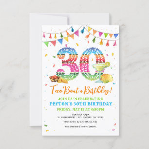 Taco über eine 30. Geburtstagsfeier Einladung