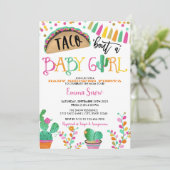 Taco über eine Baby Boy Shower Einladung (Stehend Vorderseite)