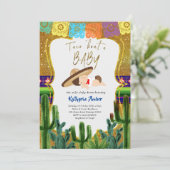 Taco über eine Baby Charro Boy Einladung (Stehend Vorderseite)