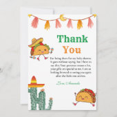 Taco über eine Baby-Dusche Danke-Card Einladung (Vorderseite)