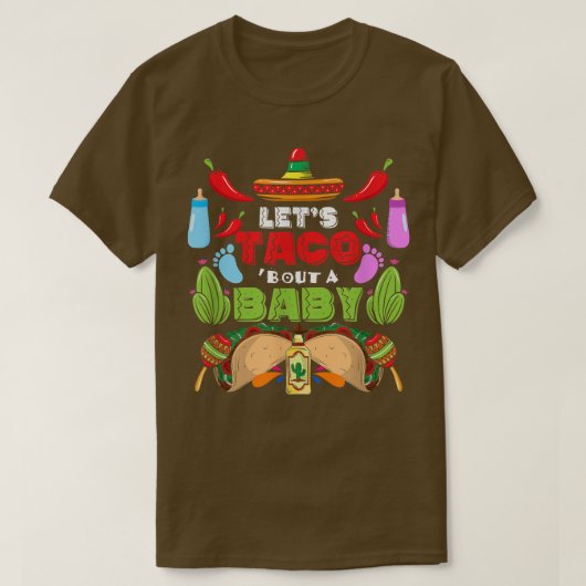 Taco über eine Baby-Schwangerschaft Cinco De Mayo T-Shirt (Design vorne)