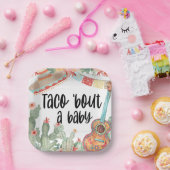 Taco über eine Babydusche, Babydusche einladen, Pappteller (Party)