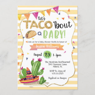 Taco "über eine Babydusche Einladung