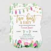 Taco "über eine Babydusche Fiesta Einladung (Vorne/Hinten)