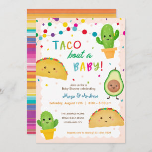 Taco über eine Babydusche zum Thema Fiesta Einladung