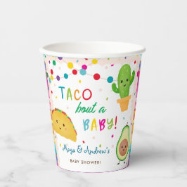 Taco über eine Babydusche zum Thema Fiesta Pappbecher