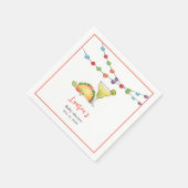 Taco über eine Babyfiesta-Babydusche Serviette (Ecke)