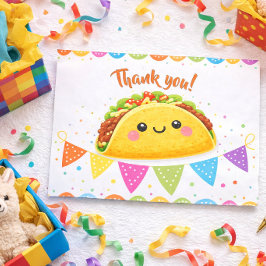 Taco über eine Babyparty Dankeskarte