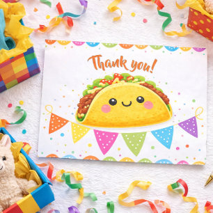 Taco über eine Babyparty Dankeskarte