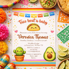Taco über eine Babyparty Einladung