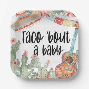 Taco über eine Babyparty, Einladung zur Babyparty, Pappteller